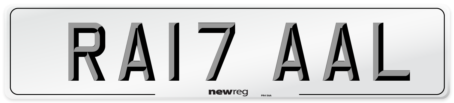 RA17 AAL Number Plate from New Reg